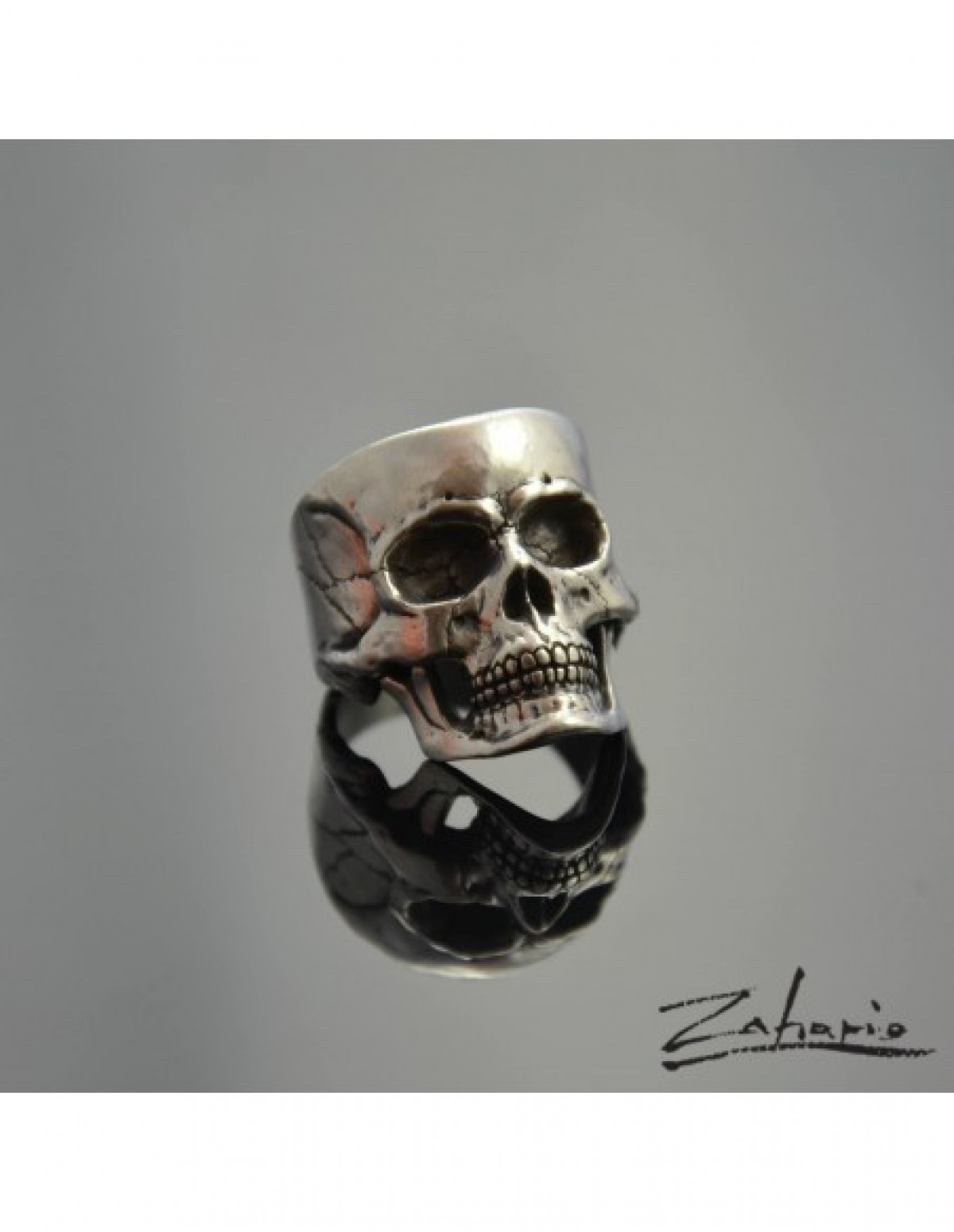 Sygnet czaszka srebro Zahario